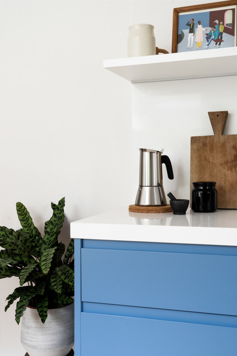 Victorian Terrace, Peckham | A bespoke blue kitchen with a midcentury feel | Interior Designers